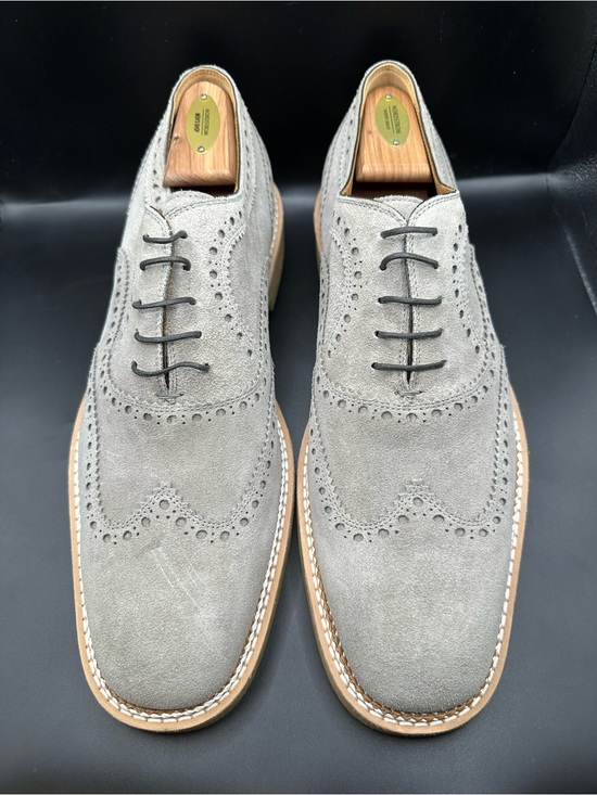 Christian Louboutin Gray Brogued Suede Wingtip Brogues EU45 main image 6